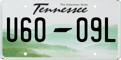 TN license plate U6009L