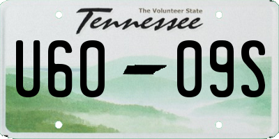 TN license plate U6009S