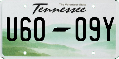 TN license plate U6009Y