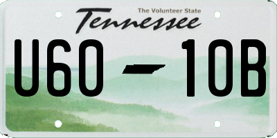TN license plate U6010B