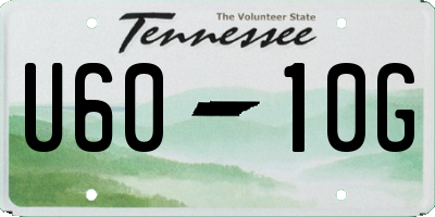 TN license plate U6010G