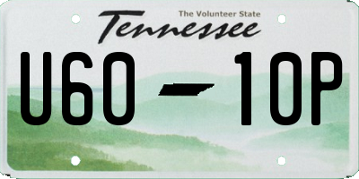 TN license plate U6010P