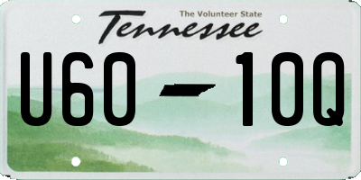 TN license plate U6010Q
