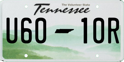 TN license plate U6010R