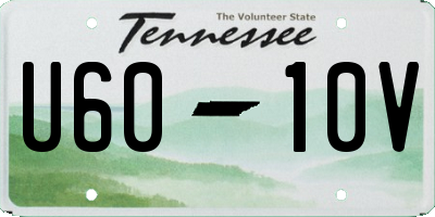 TN license plate U6010V