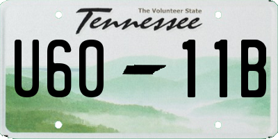 TN license plate U6011B