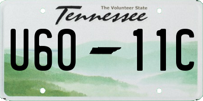 TN license plate U6011C