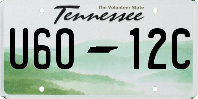 TN license plate U6012C