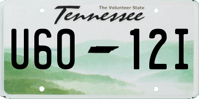 TN license plate U6012I