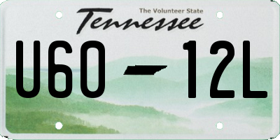 TN license plate U6012L