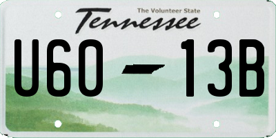 TN license plate U6013B