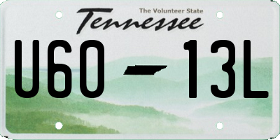TN license plate U6013L