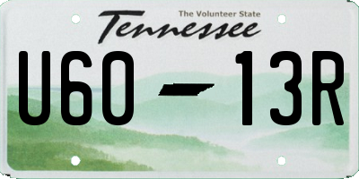 TN license plate U6013R