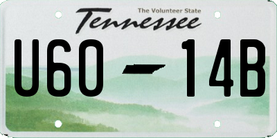 TN license plate U6014B