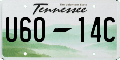 TN license plate U6014C