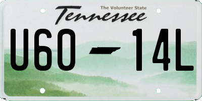 TN license plate U6014L