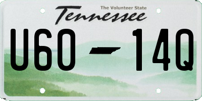 TN license plate U6014Q
