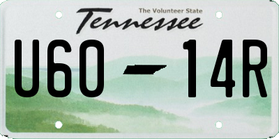 TN license plate U6014R