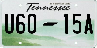 TN license plate U6015A