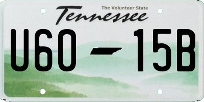 TN license plate U6015B
