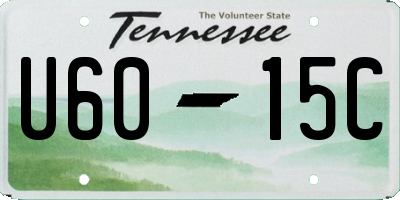 TN license plate U6015C