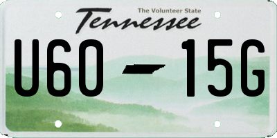 TN license plate U6015G