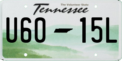 TN license plate U6015L