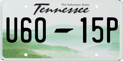 TN license plate U6015P
