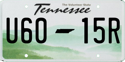TN license plate U6015R