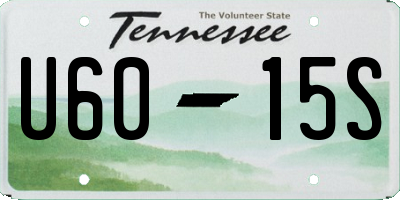 TN license plate U6015S