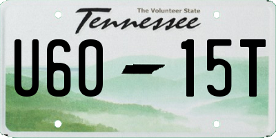 TN license plate U6015T