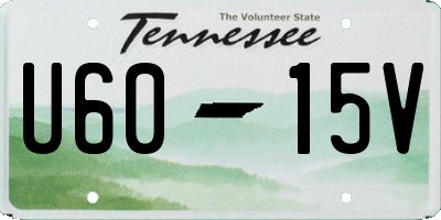 TN license plate U6015V