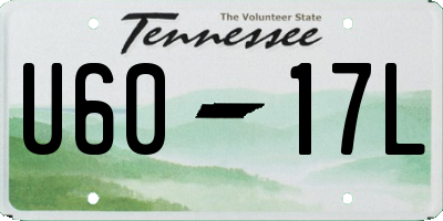 TN license plate U6017L