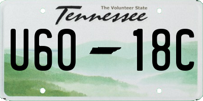 TN license plate U6018C