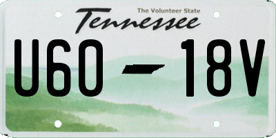 TN license plate U6018V