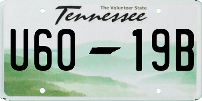 TN license plate U6019B