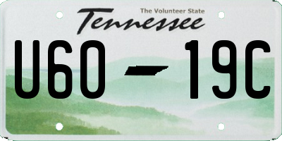 TN license plate U6019C