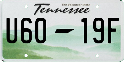 TN license plate U6019F