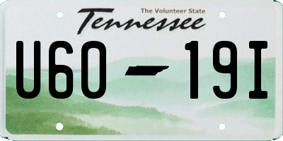 TN license plate U6019I