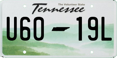 TN license plate U6019L