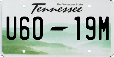TN license plate U6019M