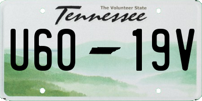 TN license plate U6019V