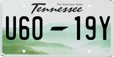 TN license plate U6019Y