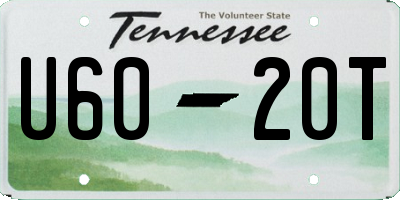 TN license plate U6020T