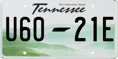 TN license plate U6021E