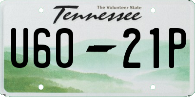 TN license plate U6021P