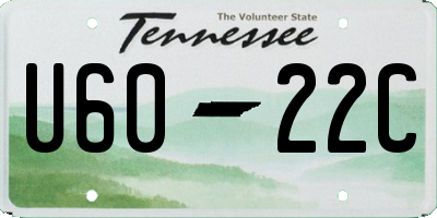 TN license plate U6022C