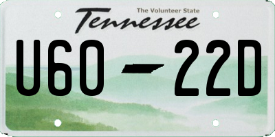TN license plate U6022D