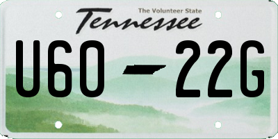 TN license plate U6022G