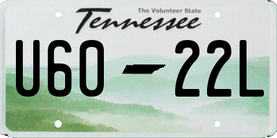 TN license plate U6022L
